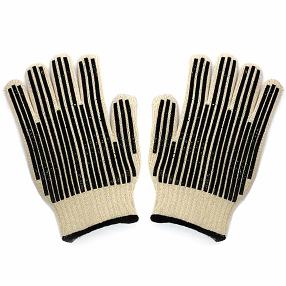 1 Pair Heat Resistant Oven Glove Hot Surface Handler Mitt Grilling Glove Kitchen