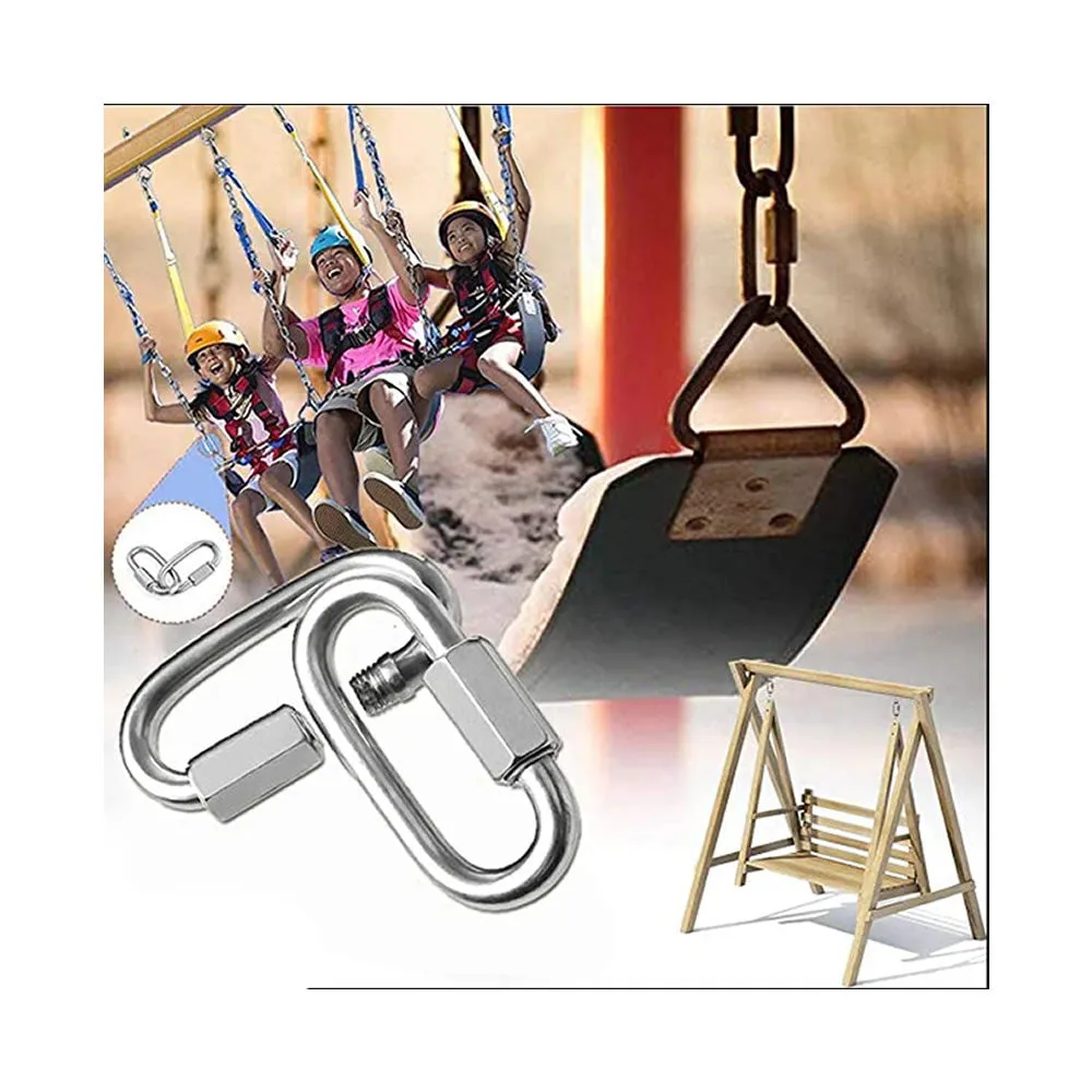 12 Piece 3.2Inch Stainless Steel Carabiner Chain Connector Yd 71909
