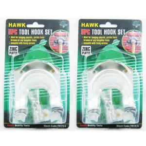 2 Pack Hook Kit Home Garage Workshop Organizer Wall Panel Set Tool Storage Hooks