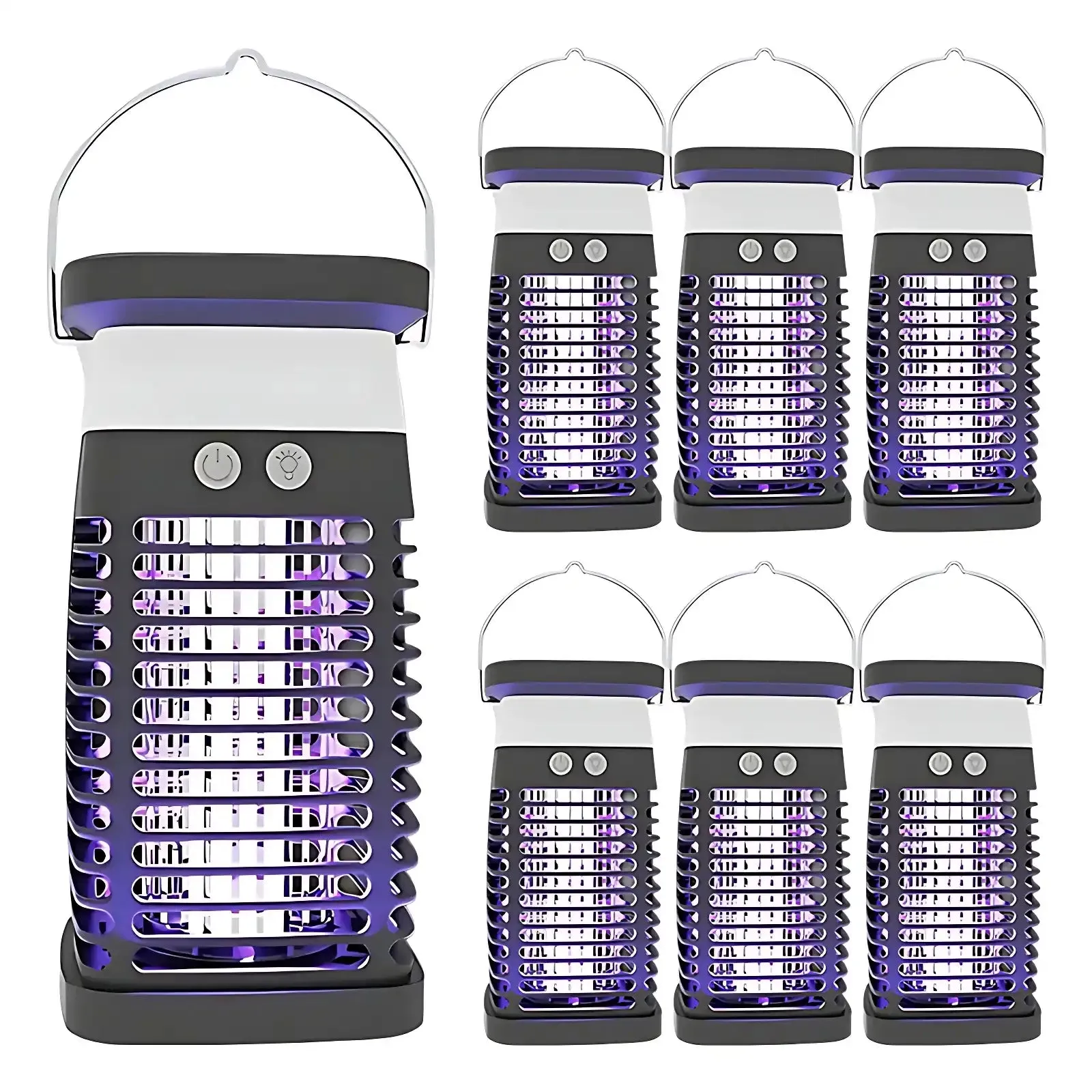 2025 Upgraded Solar Bug Zapper - 360 UV Trap for Gnats, Mosquitoes & Flying Pests