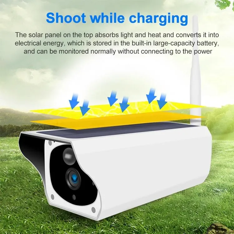 2MP Solar Wifi Camera | Waterproof | Night Vision | Motion Detection | Voice Intercom