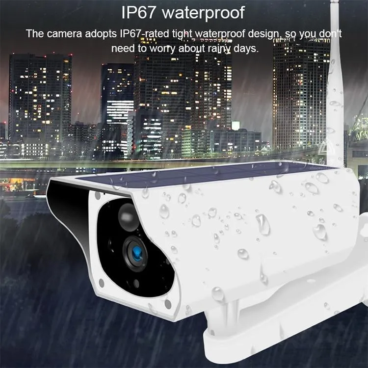 2MP Solar Wifi Camera | Waterproof | Night Vision | Motion Detection | Voice Intercom
