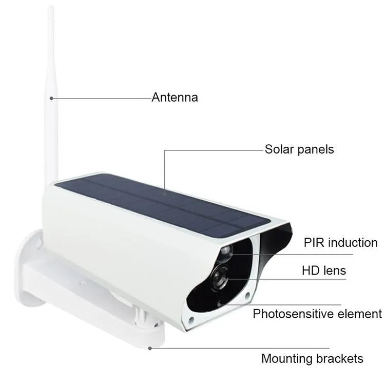 2MP Solar Wifi Camera | Waterproof | Night Vision | Motion Detection | Voice Intercom