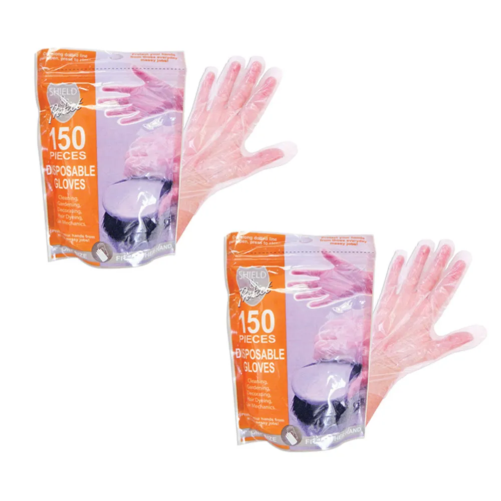 300 Disposable Food Prep Gloves Plastic Food Safe Latex Free One Size Fits Most