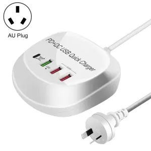 4-Port PD QC3.0 Charger | 40W | With AU AC Adapter