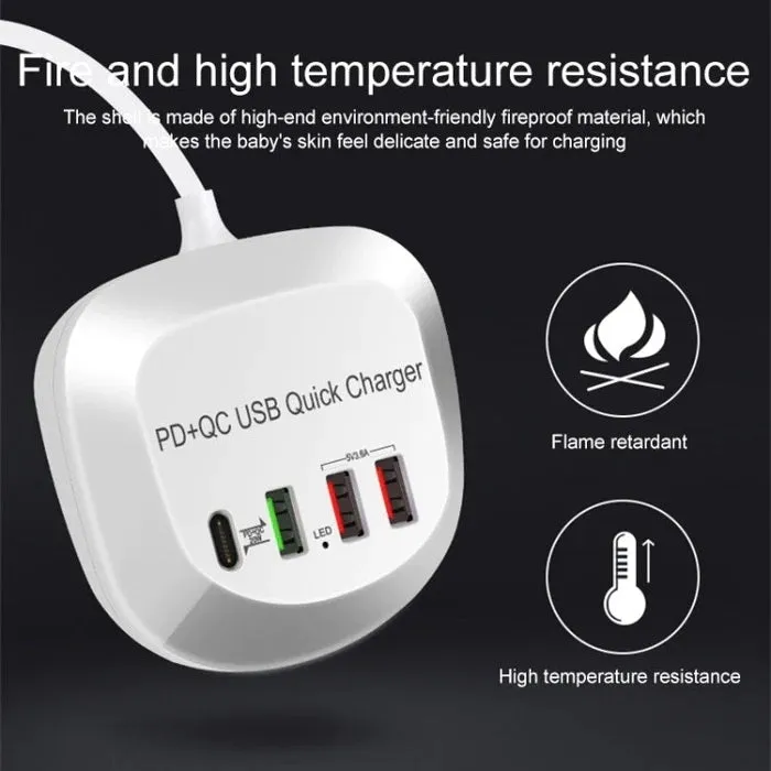 4-Port PD QC3.0 Charger | 40W | With AU AC Adapter