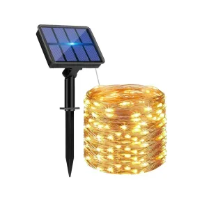 7M LED Solar String Fairy Lights Outdoor Path Garlands Lamp Patio Waterproof Christmas Wedding Garden Street Lights
