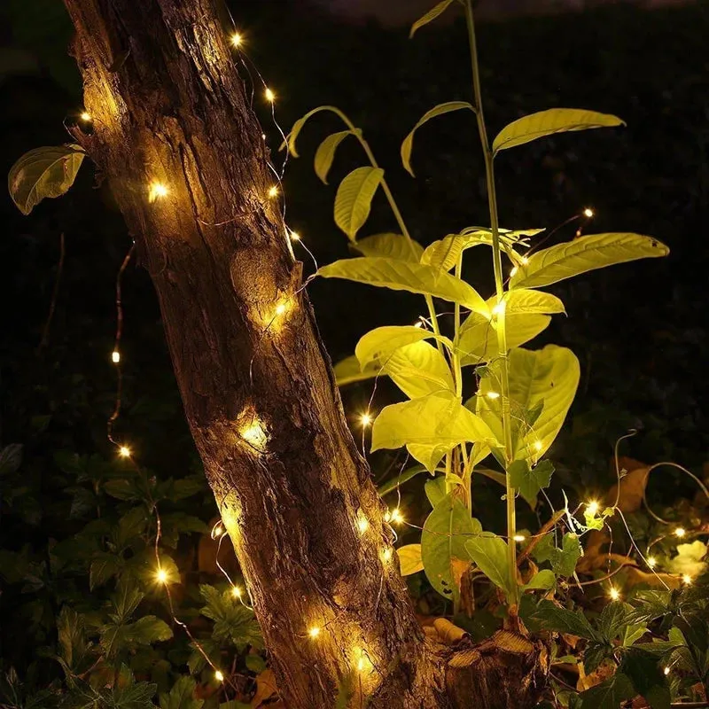 7M LED Solar String Fairy Lights Outdoor Path Garlands Lamp Patio Waterproof Christmas Wedding Garden Street Lights