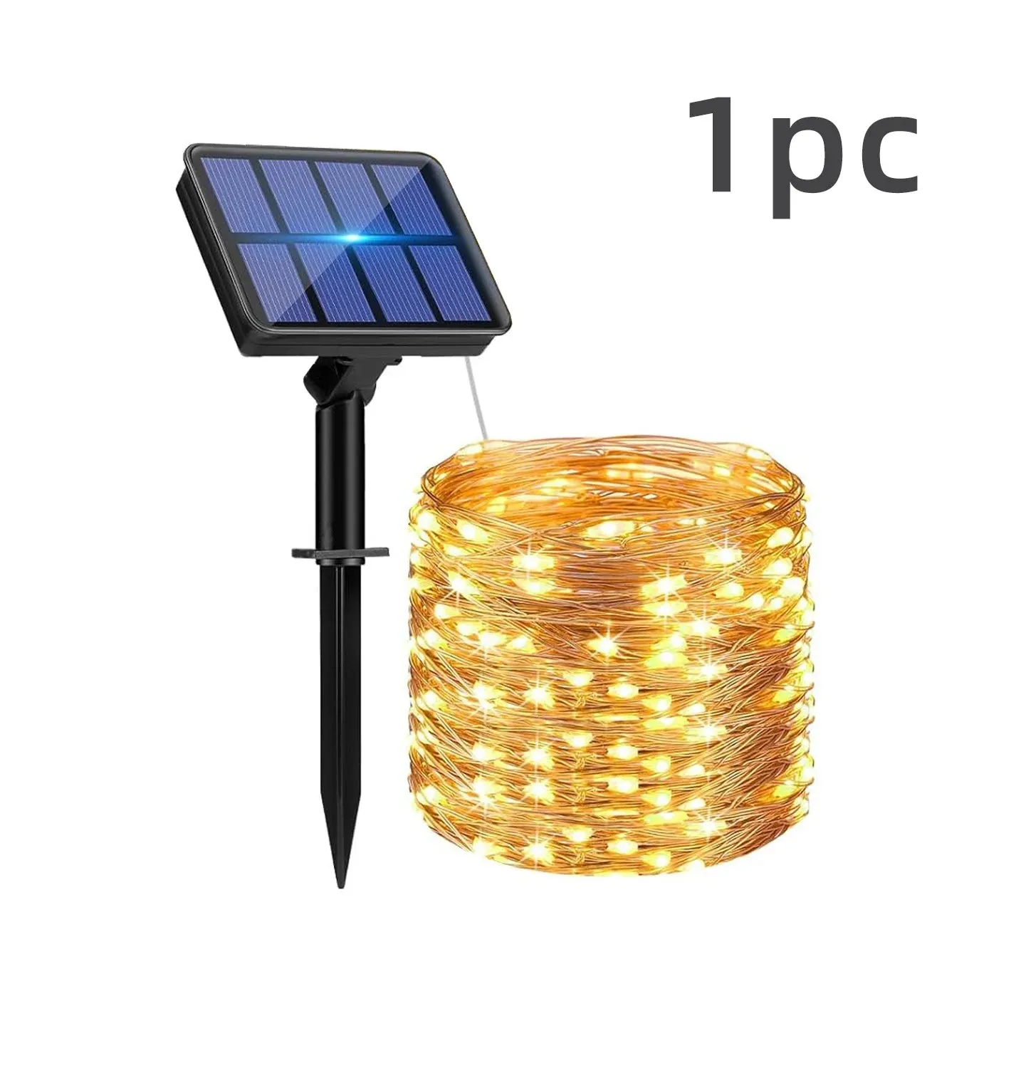 7M LED Solar String Fairy Lights Outdoor Path Garlands Lamp Patio Waterproof Christmas Wedding Garden Street Lights