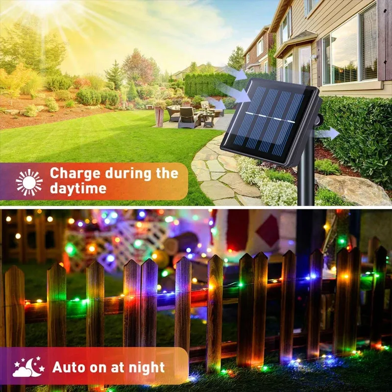 7M LED Solar String Fairy Lights Outdoor Path Garlands Lamp Patio Waterproof Christmas Wedding Garden Street Lights