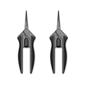 AC Infinity Stainless Steel Pruning Shear, Ergonomic Lightweight, 6.6" Straight Blades, 2-Pack