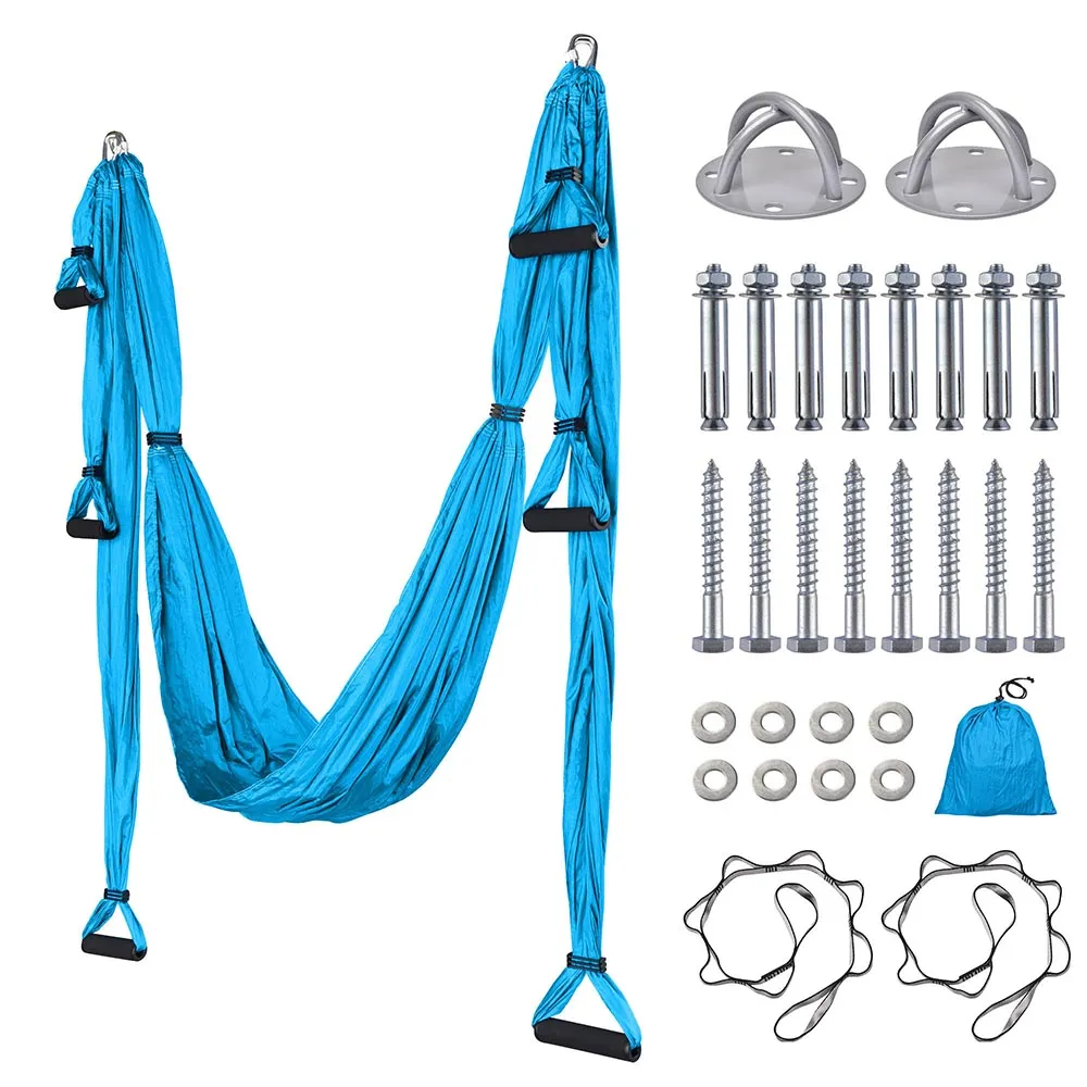Aerial Yoga Trapeze Inversion Sling with Ceiling Hooks