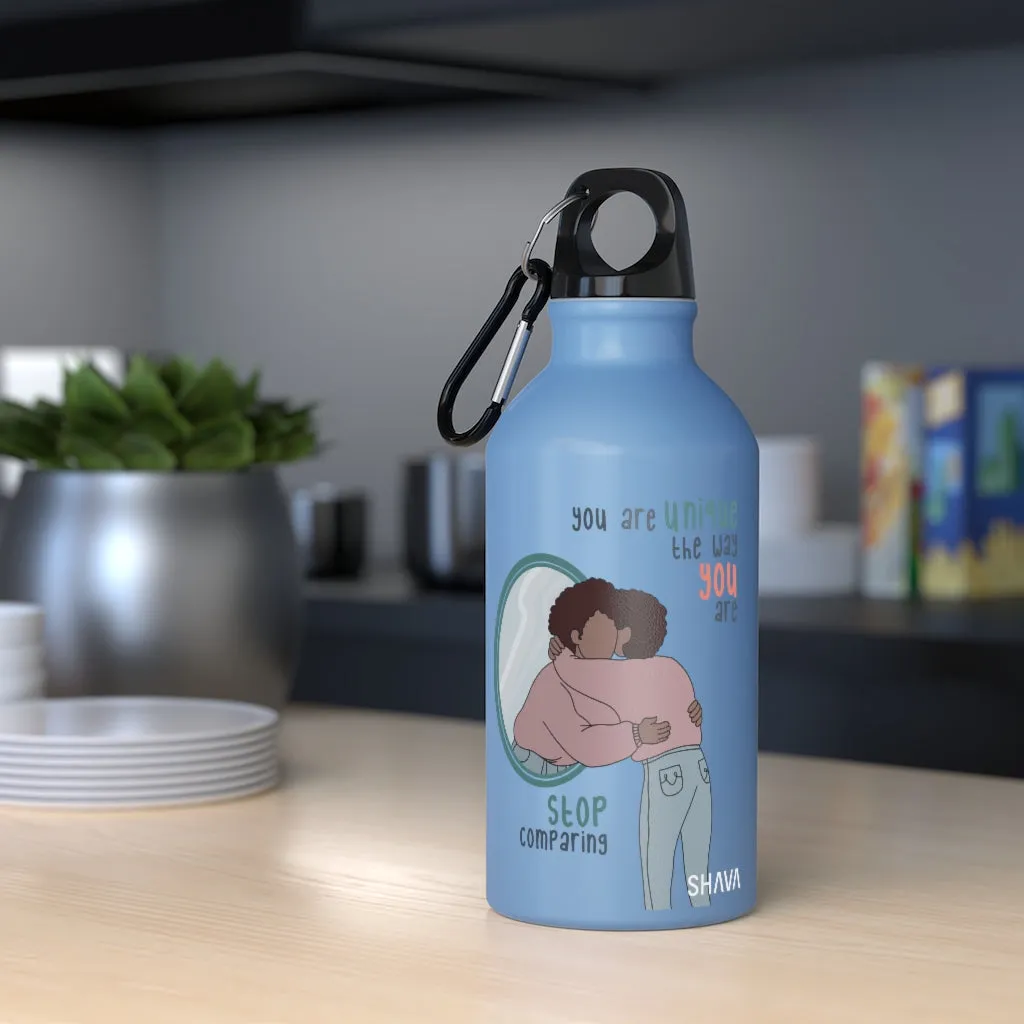 Affirmation Feminist pro choice Oregon Sport bottle 13.5oz -  You are Unique (Brown Girl)