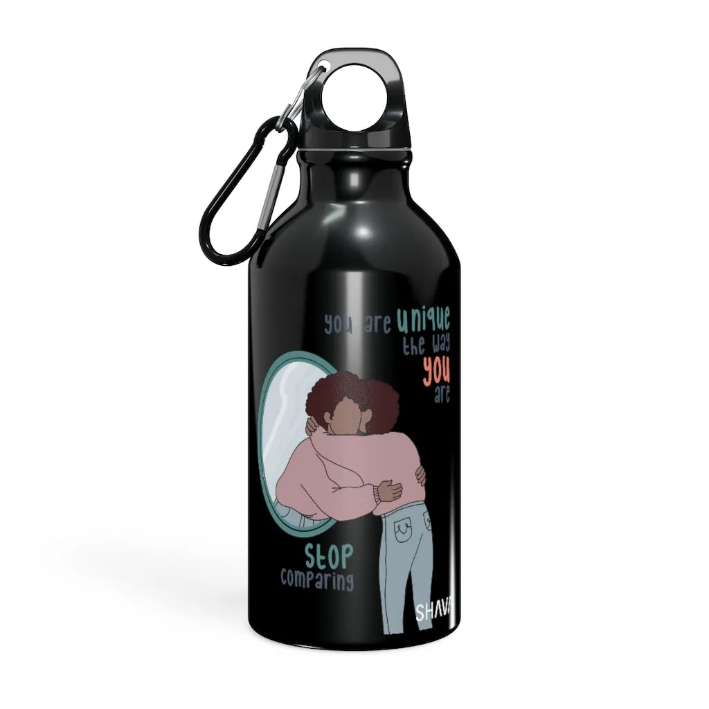 Affirmation Feminist pro choice Oregon Sport bottle 13.5oz -  You are Unique (Brown Girl)