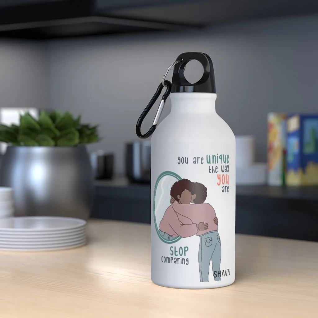 Affirmation Feminist pro choice Oregon Sport bottle 13.5oz -  You are Unique (Brown Girl)