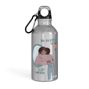 Affirmation Feminist pro choice Oregon Sport bottle 13.5oz -  You are Unique (Brown Girl)