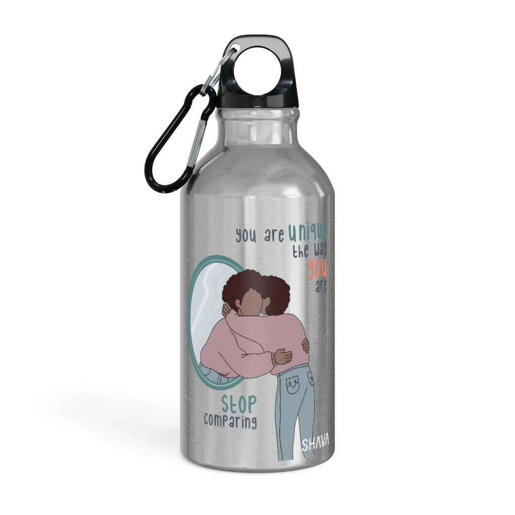 Affirmation Feminist pro choice Oregon Sport bottle 13.5oz -  You are Unique (Brown Girl)