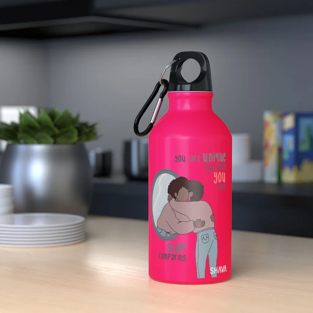 Affirmation Feminist pro choice Oregon Sport bottle 13.5oz -  You are Unique (Brown Girl)