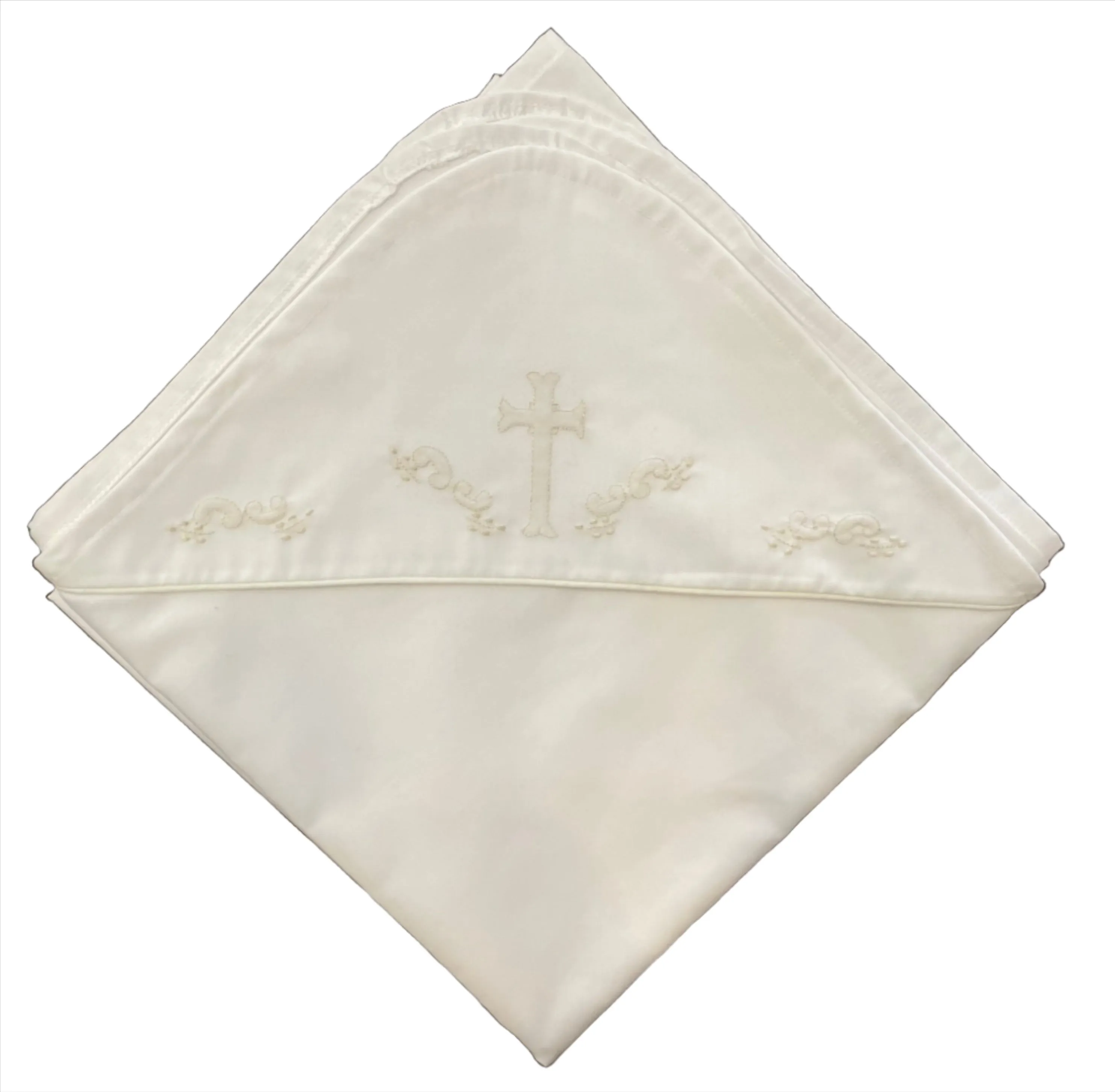 Blanket w/Binding Trim & Cross