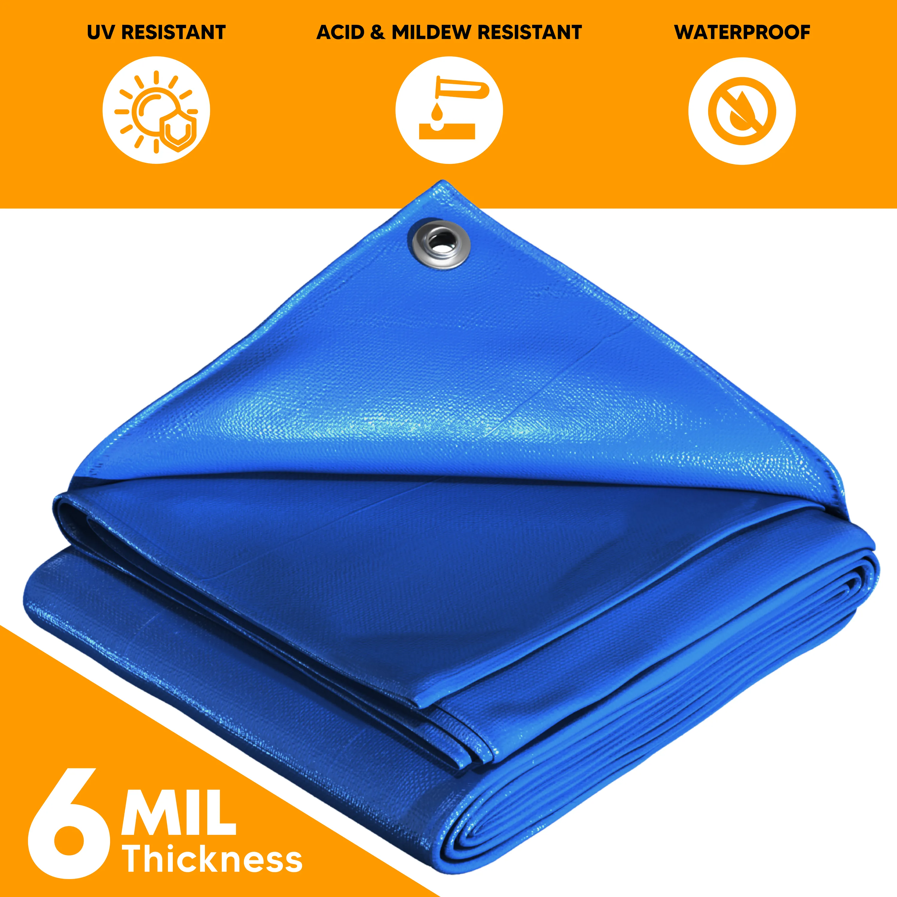 Blue Poly Tarp 12' x 24'