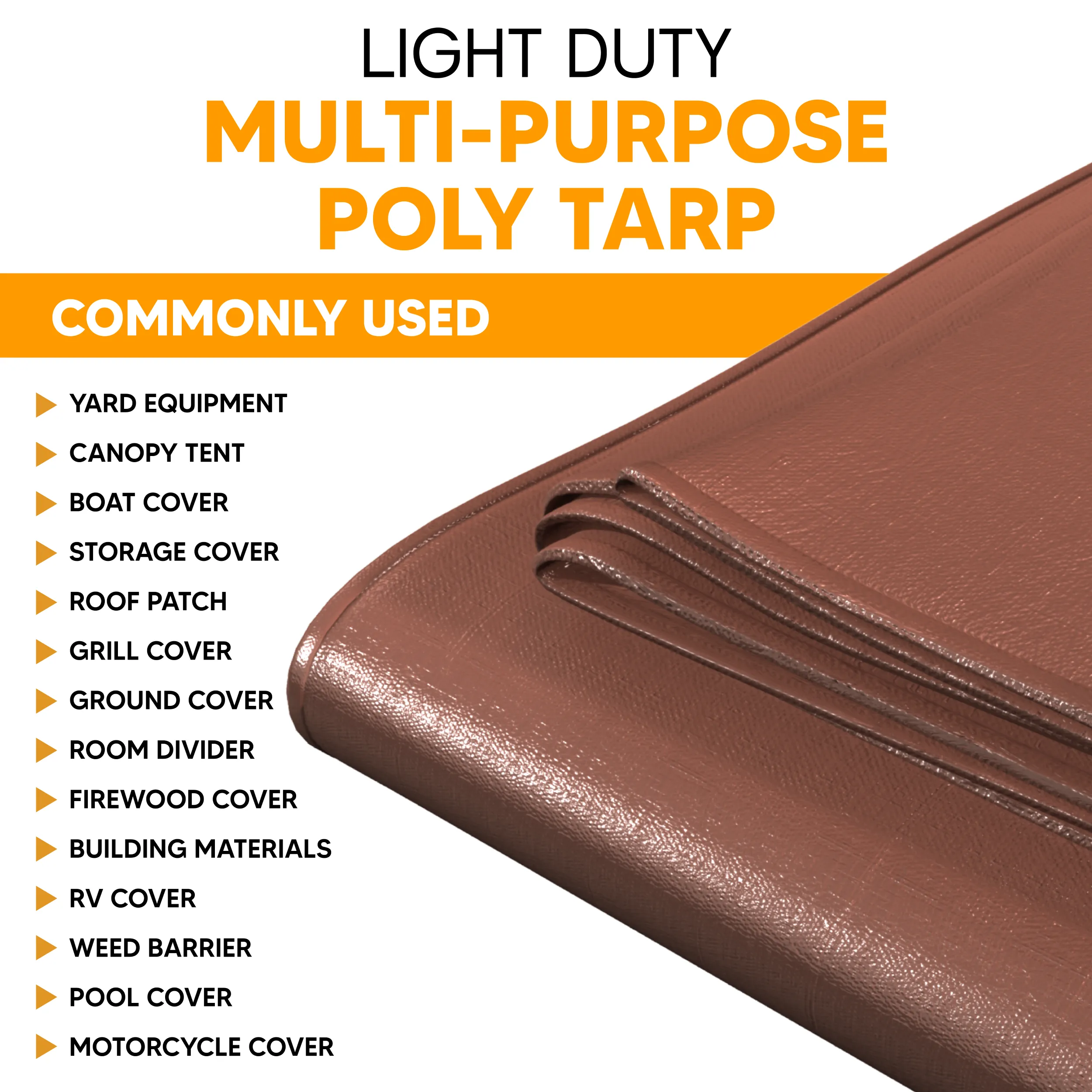 Brown Poly Tarp 30' x 40'