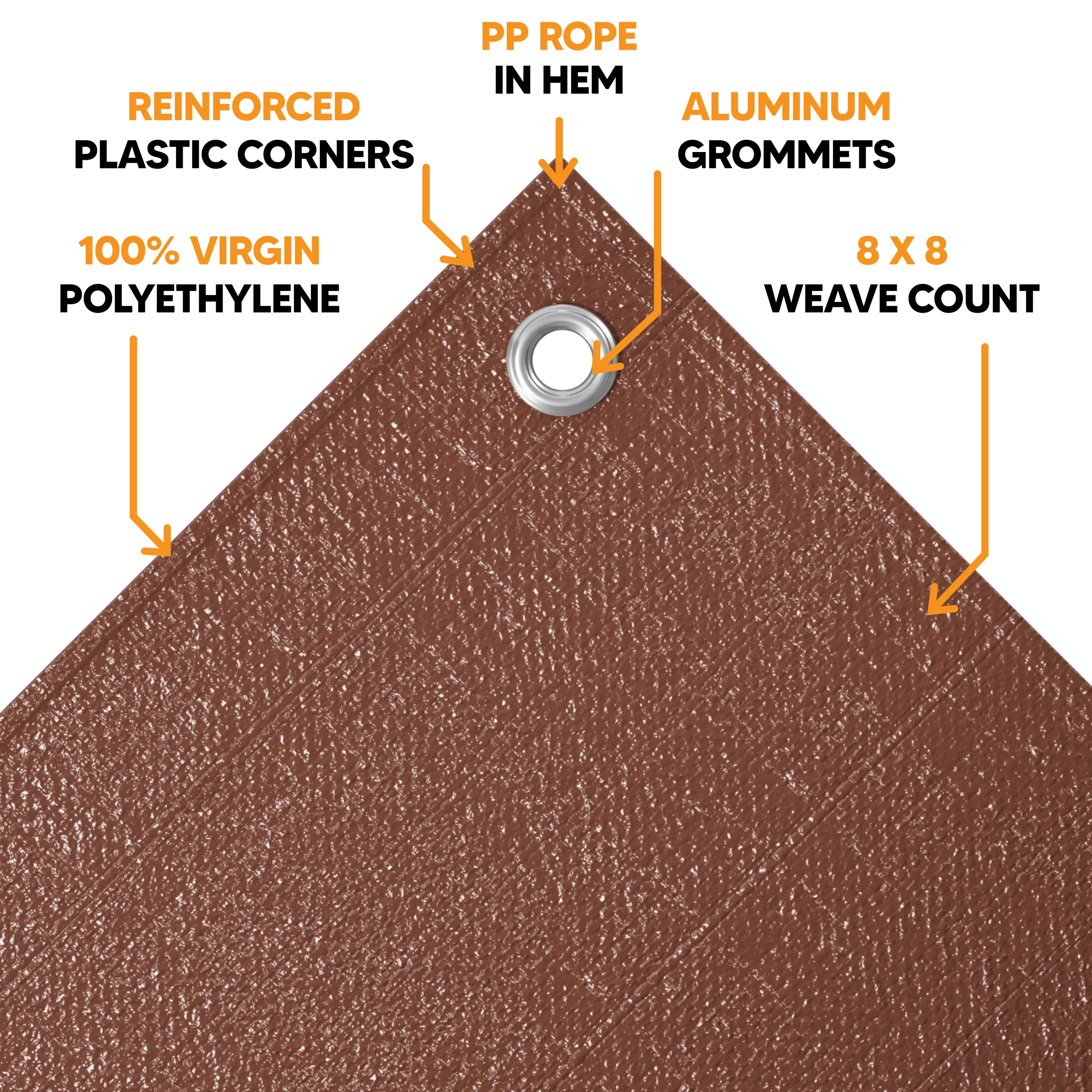 Brown Poly Tarp 30' x 40'