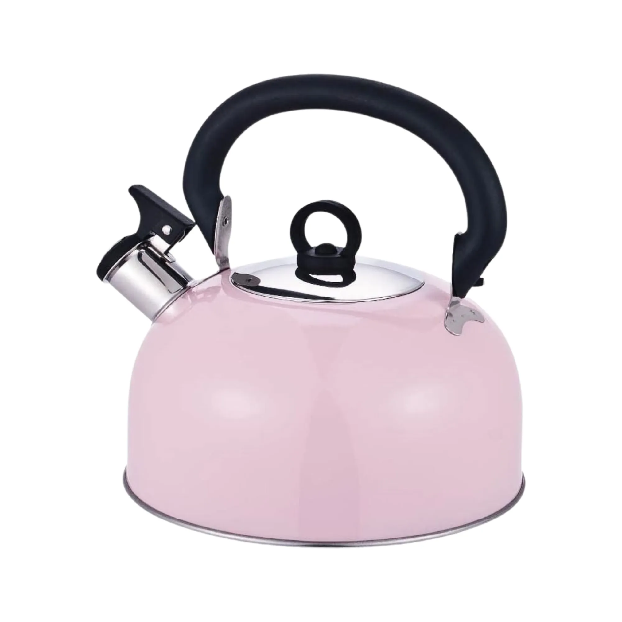 Buckingham Stainless Steel Camping Kettle with Heat Resistant Phenolic and Folding Handle Ideal use for Vacations and Traveling 2.5 Liter