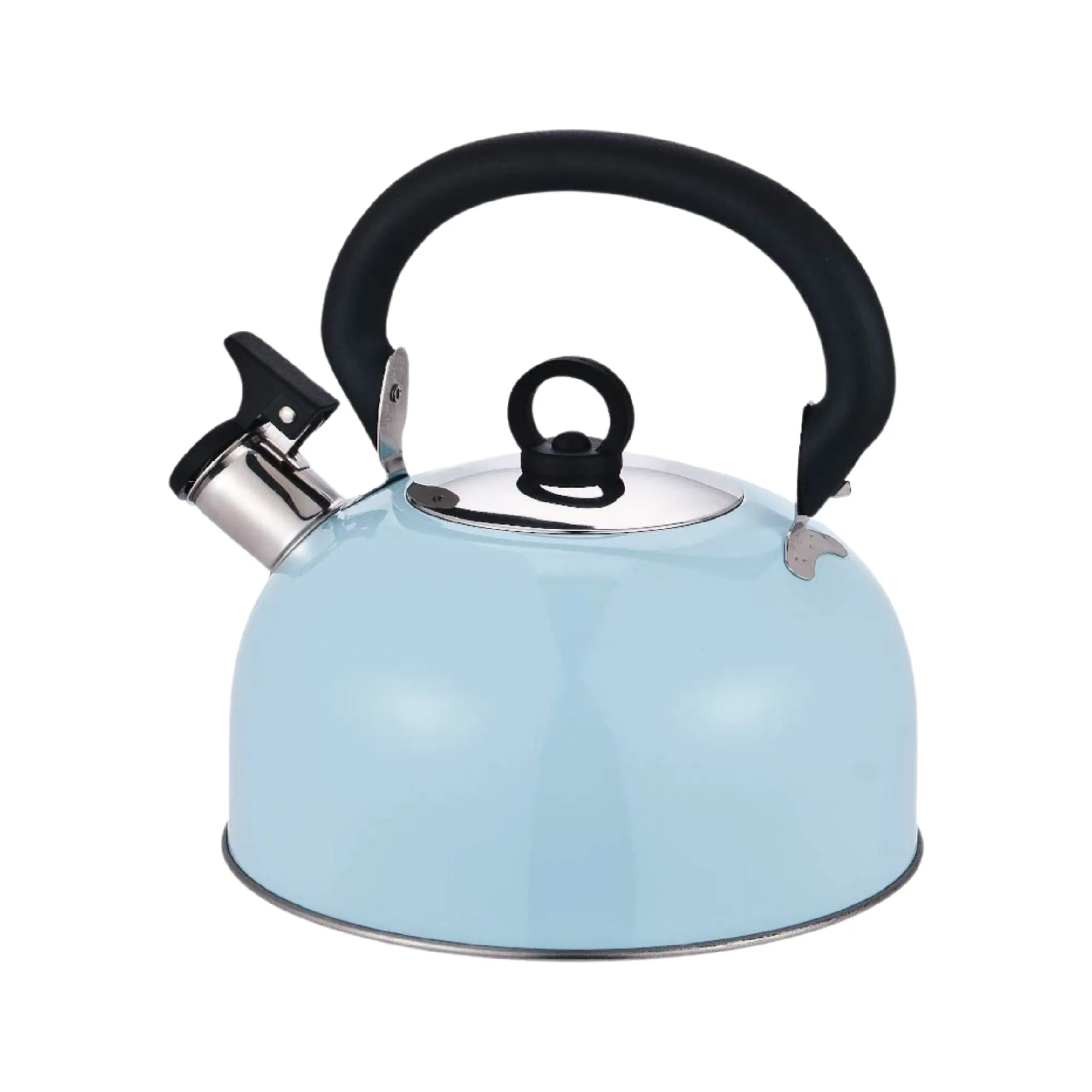 Buckingham Stainless Steel Camping Kettle with Heat Resistant Phenolic and Folding Handle Ideal use for Vacations and Traveling 2.5 Liter
