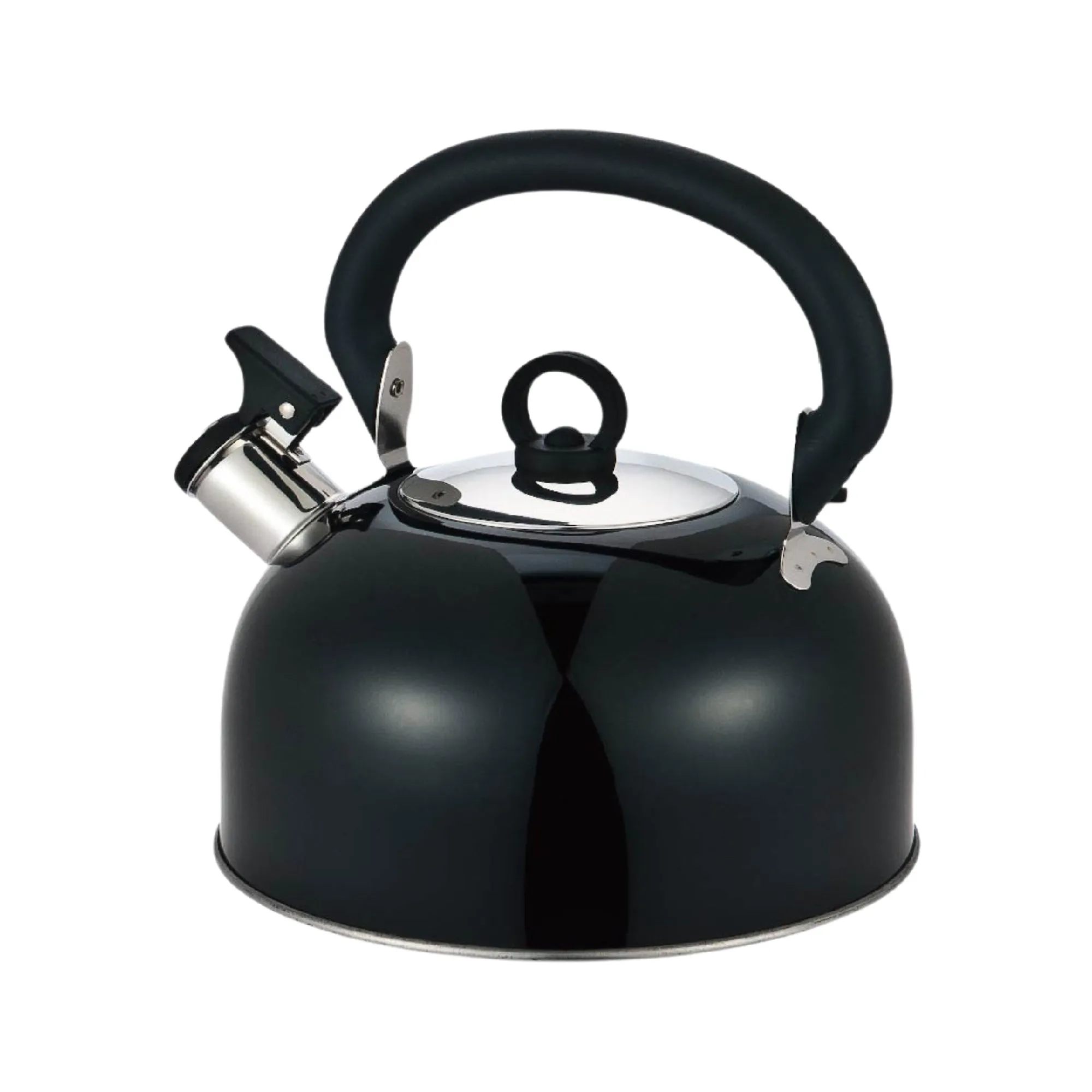 Buckingham Stainless Steel Camping Kettle with Heat Resistant Phenolic and Folding Handle Ideal use for Vacations and Traveling 2.5 Liter
