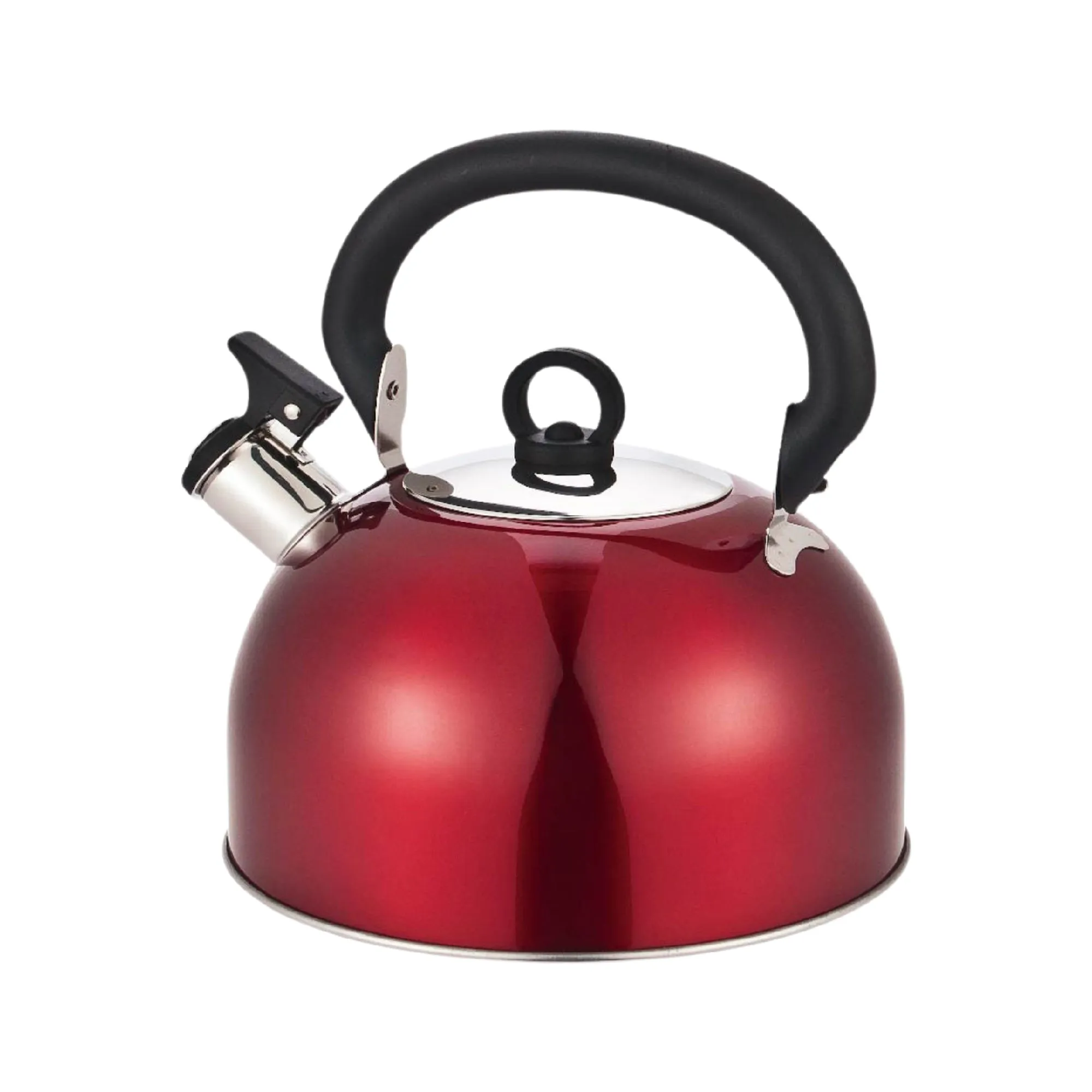 Buckingham Stainless Steel Camping Kettle with Heat Resistant Phenolic and Folding Handle Ideal use for Vacations and Traveling 2.5 Liter