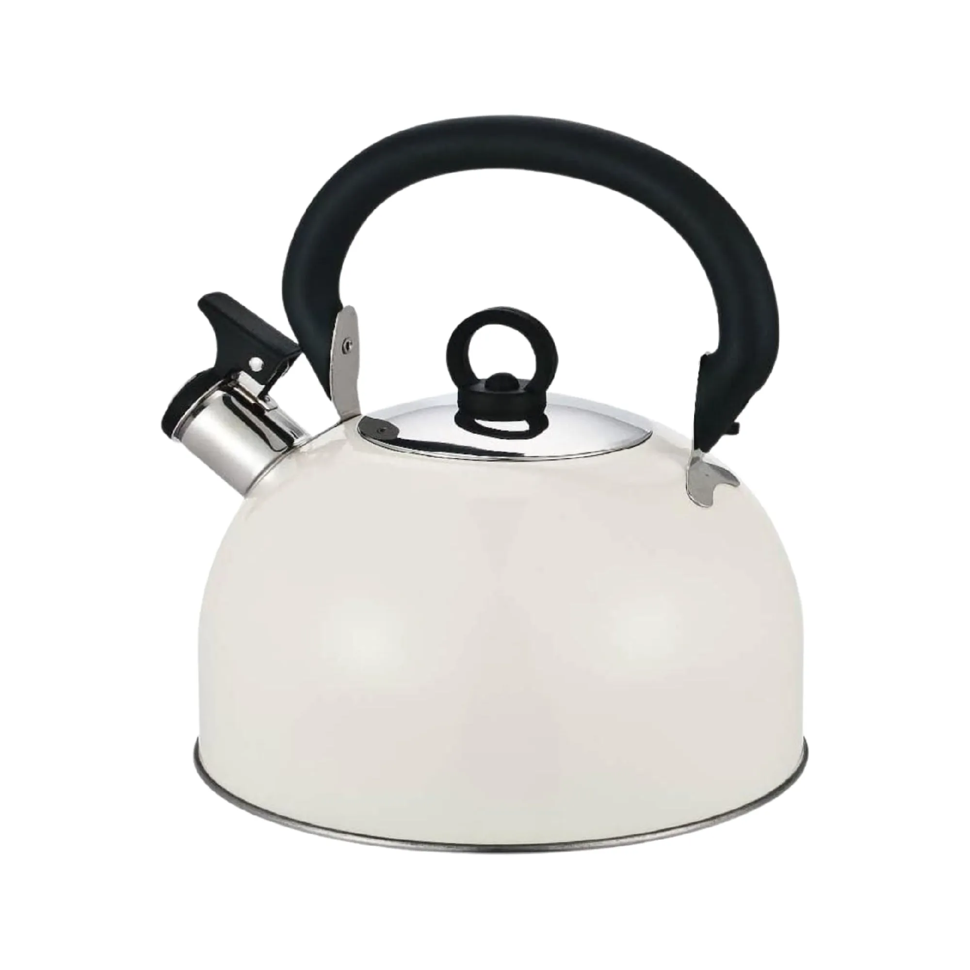 Buckingham Stainless Steel Camping Kettle with Heat Resistant Phenolic and Folding Handle Ideal use for Vacations and Traveling 2.5 Liter