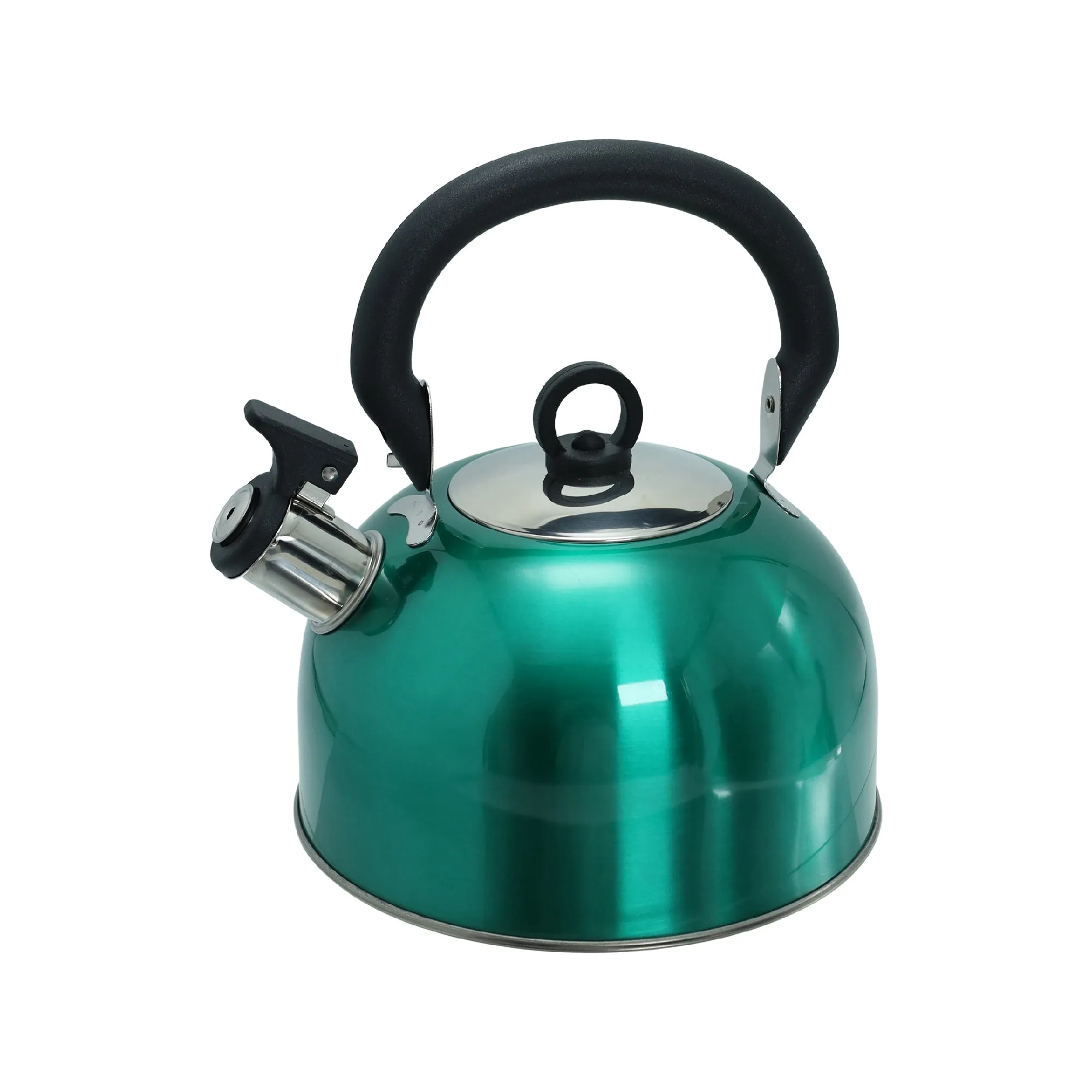 Buckingham Stainless Steel Camping Kettle with Heat Resistant Phenolic and Folding Handle Ideal use for Vacations and Traveling 2.5 Liter