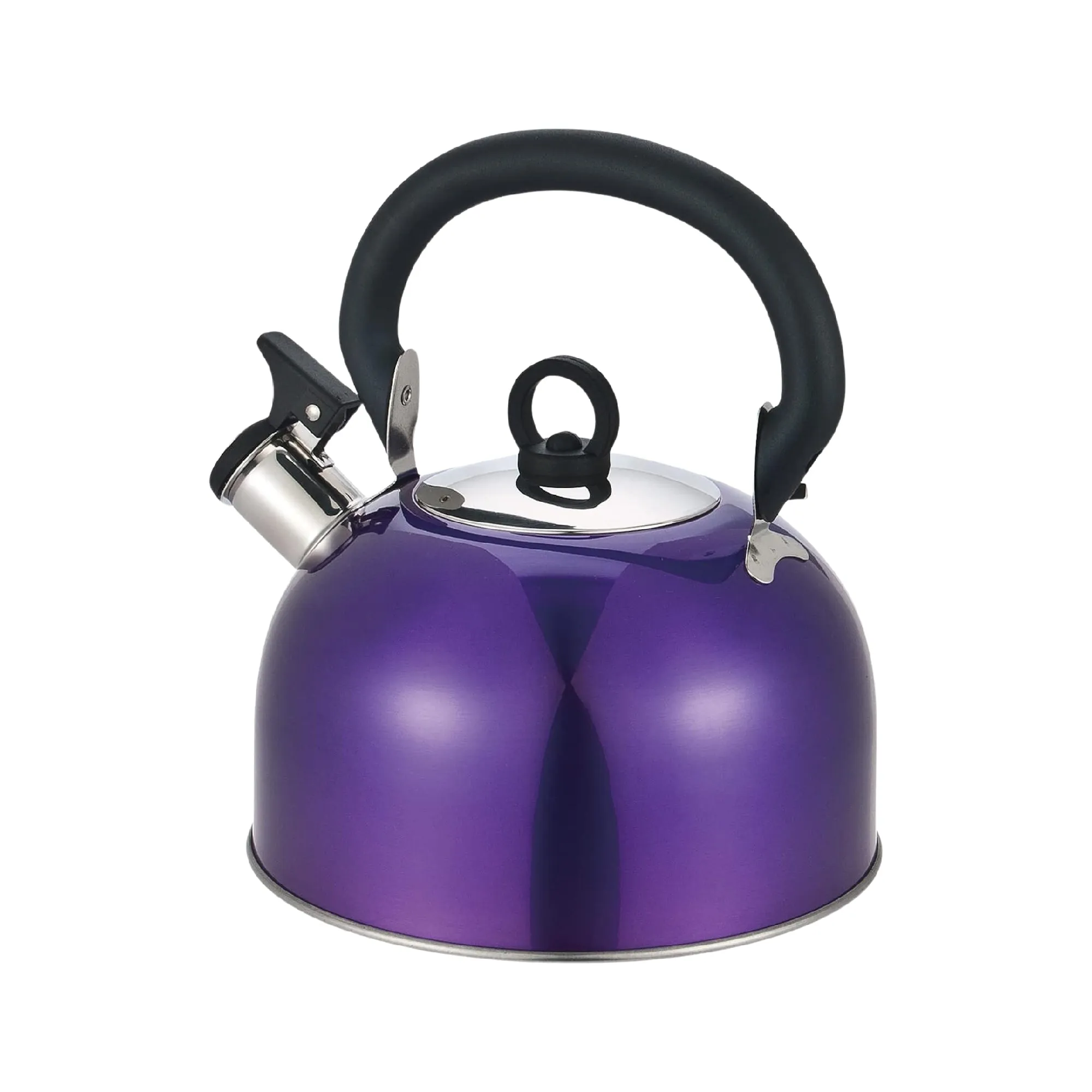 Buckingham Stainless Steel Camping Kettle with Heat Resistant Phenolic and Folding Handle Ideal use for Vacations and Traveling 2.5 Liter