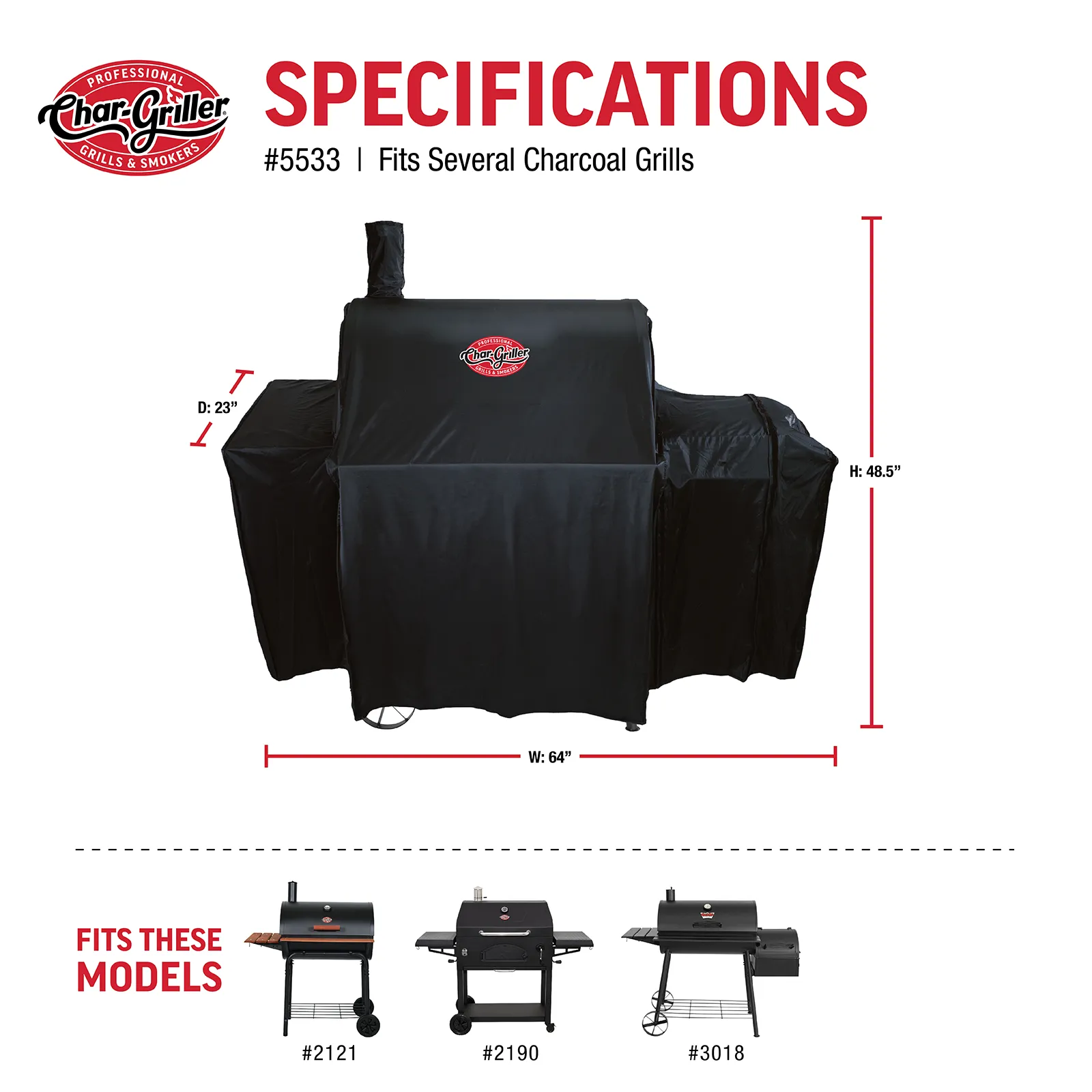 Char-Griller Universal Grill Cover
