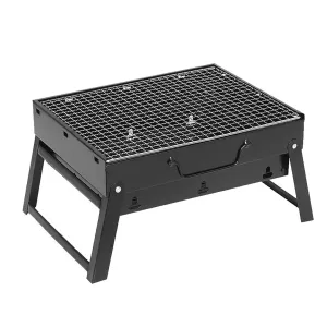 Charcoal Grill Premium 43cm Portable Folding Thick Box-Type for Outdoor BBQ Camping