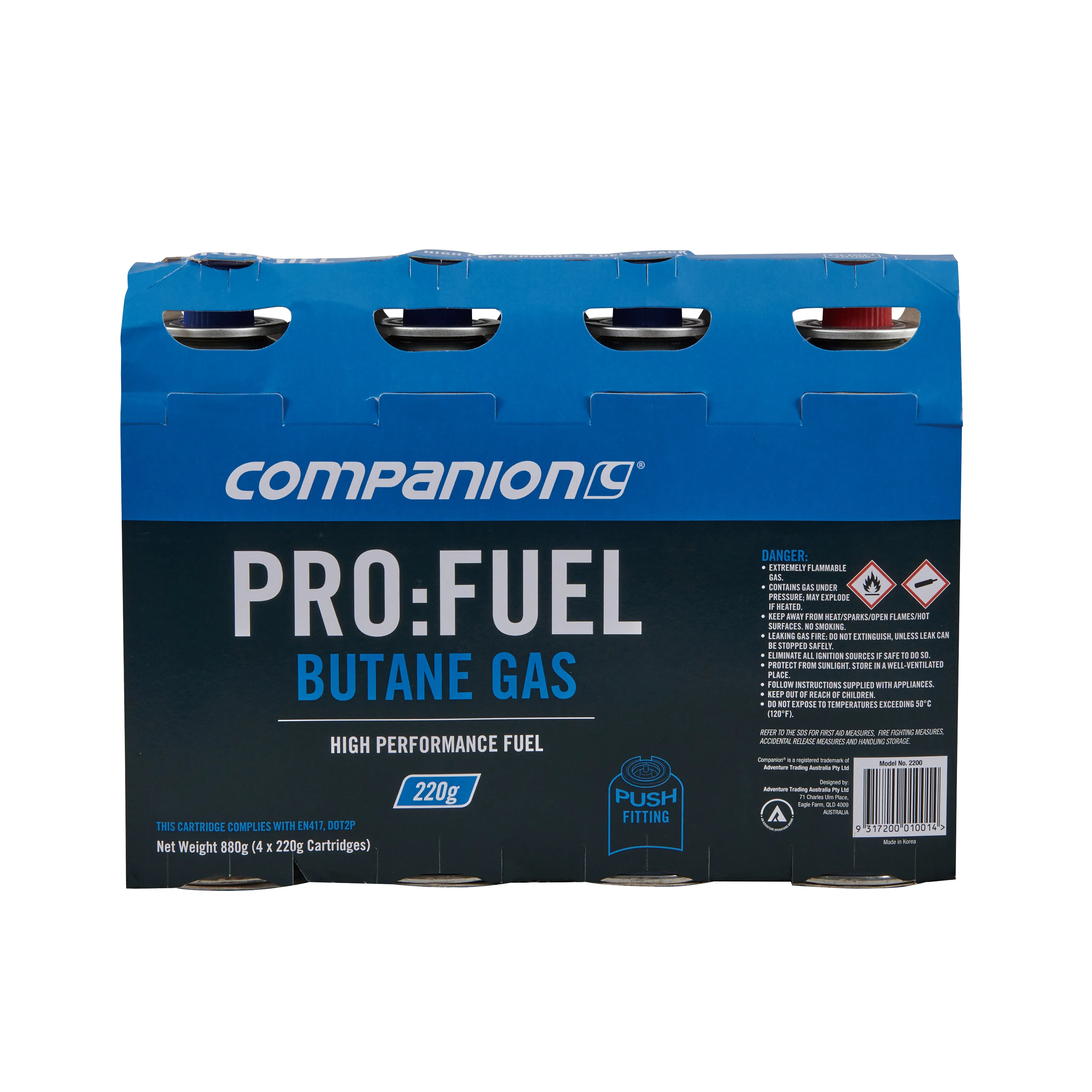 Companion Butane Gas 220g 4pk