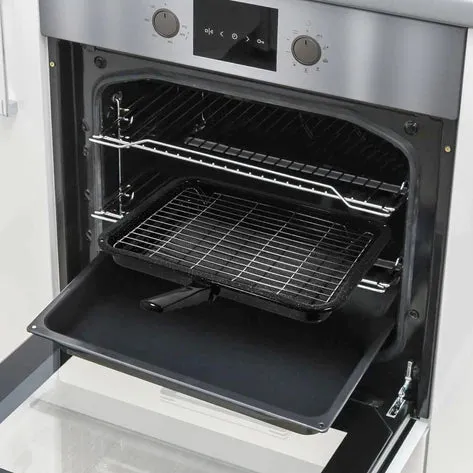 Cooker Grill Pan Kit Complete with handle & Wire Tray Universal (380mm x 280mm)