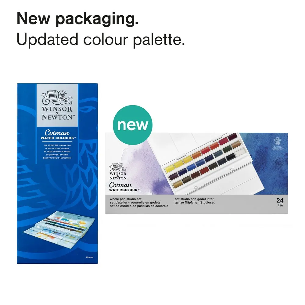 Cotman Watercolours The Cotman Studio Set - 24 Whole Pans