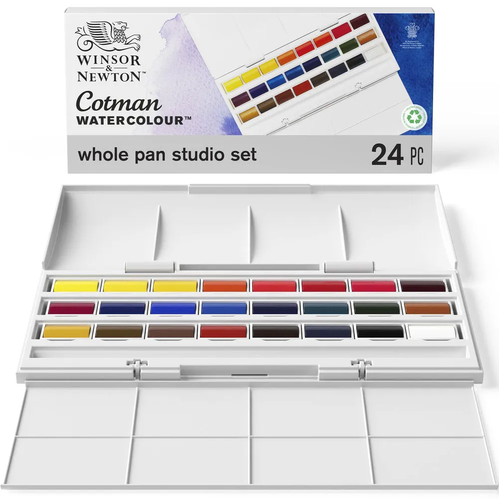 Cotman Watercolours The Cotman Studio Set - 24 Whole Pans