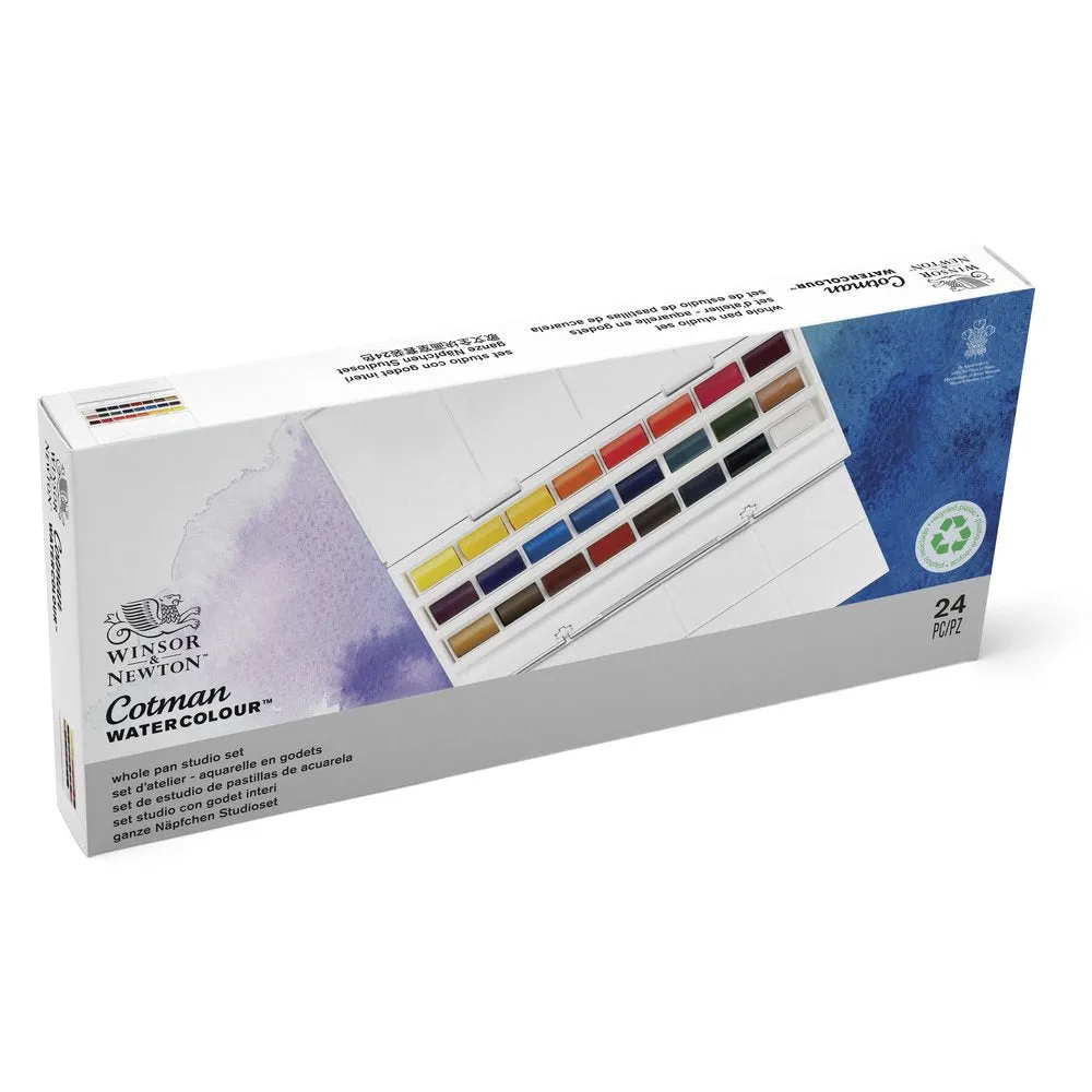 Cotman Watercolours The Cotman Studio Set - 24 Whole Pans