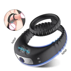 Couples Vibrating Cock Ring for Men - Delayed Ejaculation Vibrator for Enhanced Pleasure