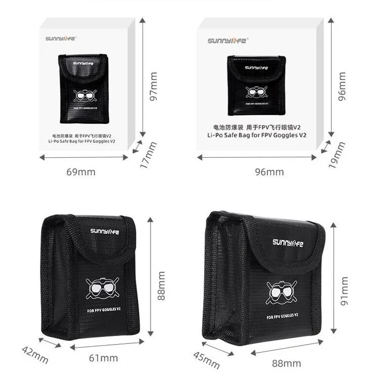 Dji Fpv Battery Explosion-proof Bag for Glasses
