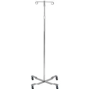 Drive Medical Economy Removable Top IV Pole with 2 Hook, Silver Vein