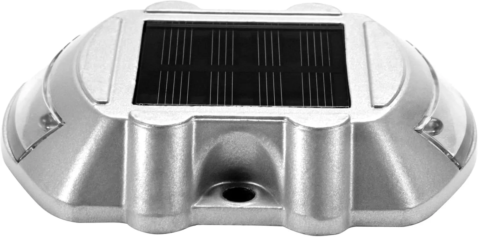 Driveway Lights 24-Pack Solar Driveway Lights Bright White with Screw Solar Deck Lights Outdoor Waterproof Wireless Dock Lights 6 Leds for Path Warning Garden Walkway Sidewalk Steps