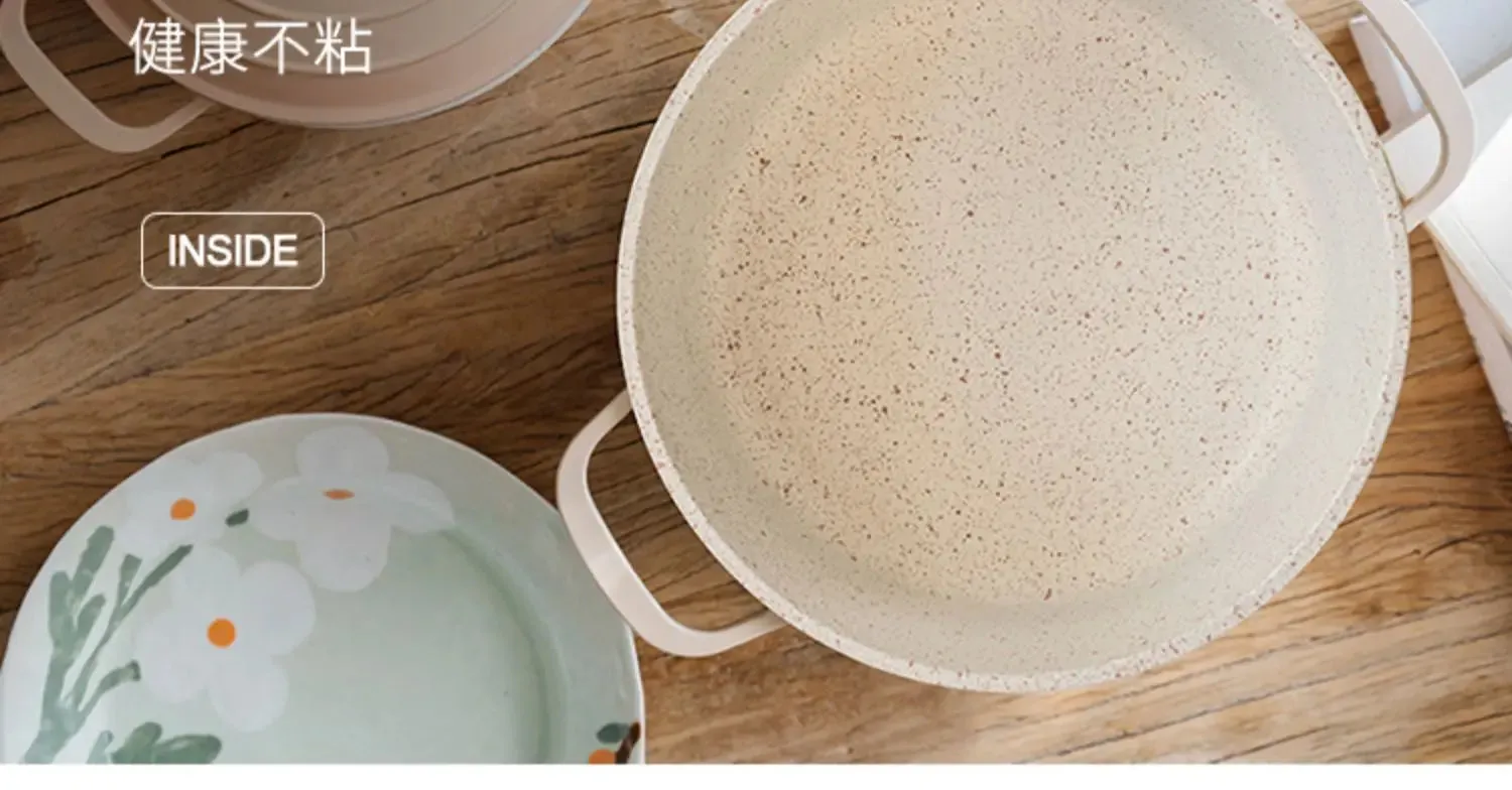 Easy Clean Non-Stick Cookware: Gas & Induction Compatible.