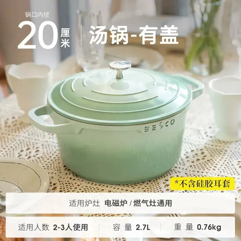 Easy Clean Non-Stick Cookware: Gas & Induction Compatible.