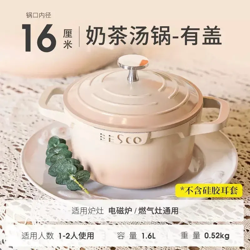 Easy Clean Non-Stick Cookware: Gas & Induction Compatible.