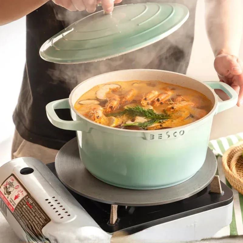 Easy Clean Non-Stick Cookware: Gas & Induction Compatible.