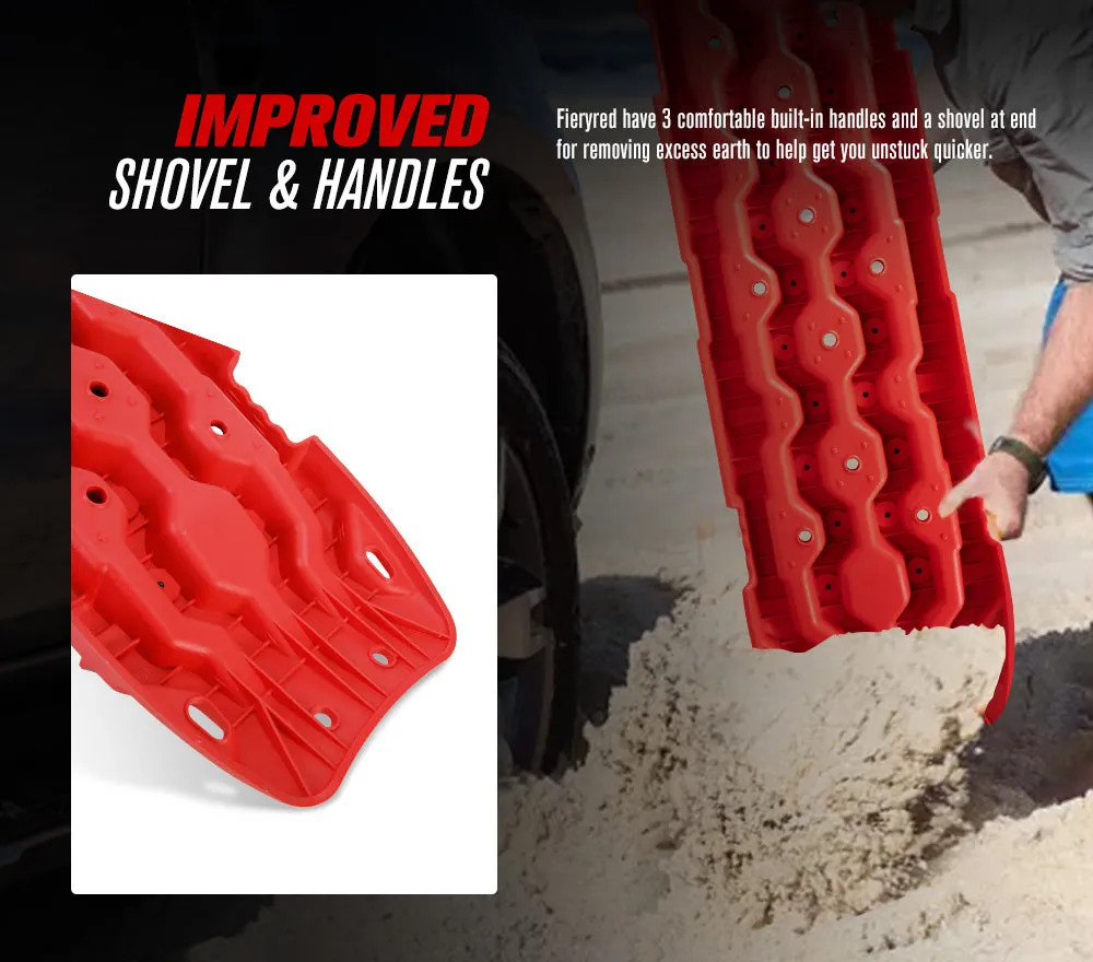 Fieryred Recovery Tracks /w Mounting Pins 15T Board 4WD Sand Track Snow Mud 4x4