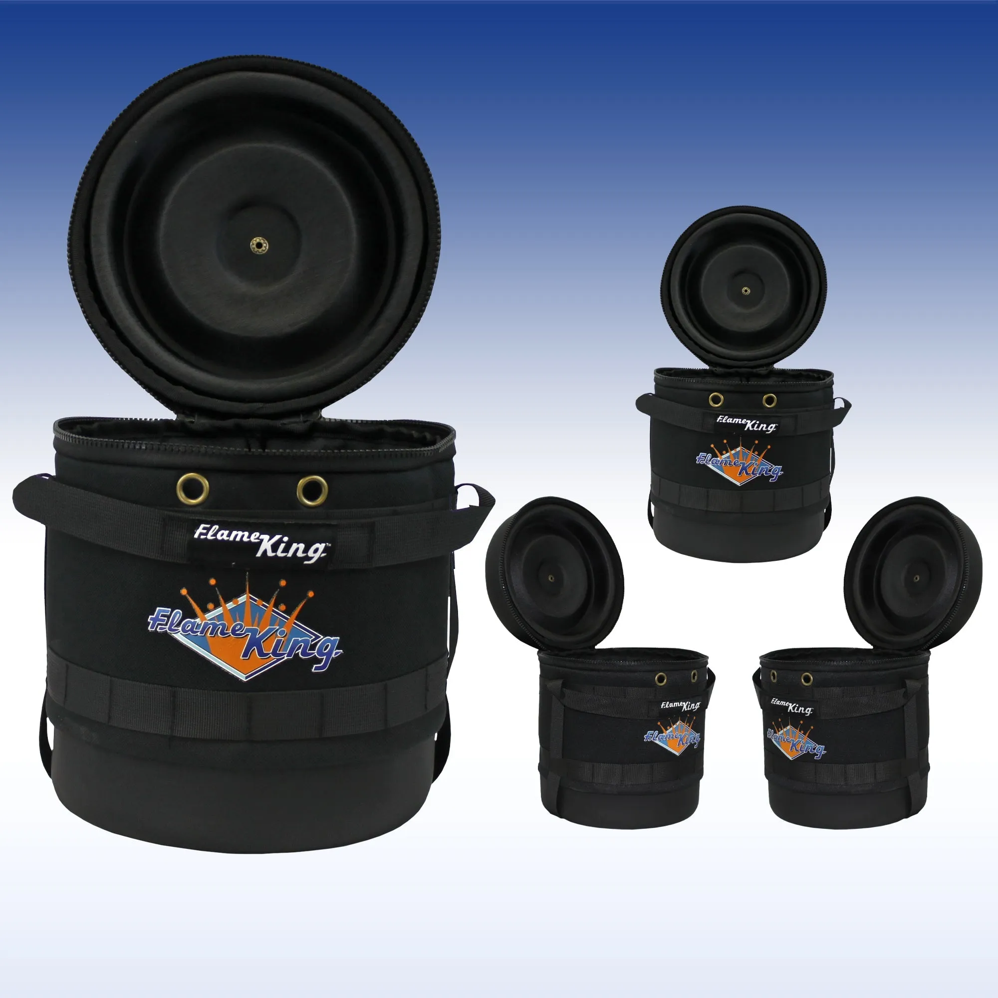 Flame King Propane Gas Hauler Kit 3lb Propane Tank, Adapter Hose and Insulated Protective Carry Case
